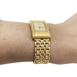 Montre Boucheron "Reflet" or jaune et diamants. - Castafiore
