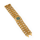 Montre-Bracelet en or jaune et malachite - Castafiore