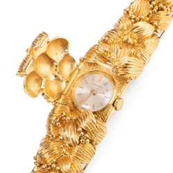 Montre bracelet feuillage JUEVENIA en or jaune - Castafiore