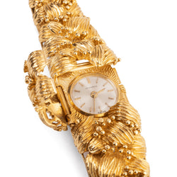 Montre bracelet feuillage JUEVENIA en or jaune - Castafiore