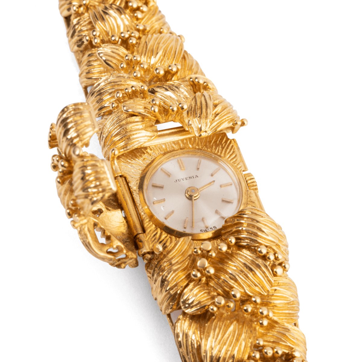 Montre bracelet feuillage JUEVENIA en or jaune - Castafiore