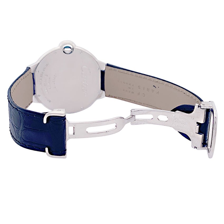 Montre CARTIER "Ballon Bleu" or blanc et diamants - Castafiore