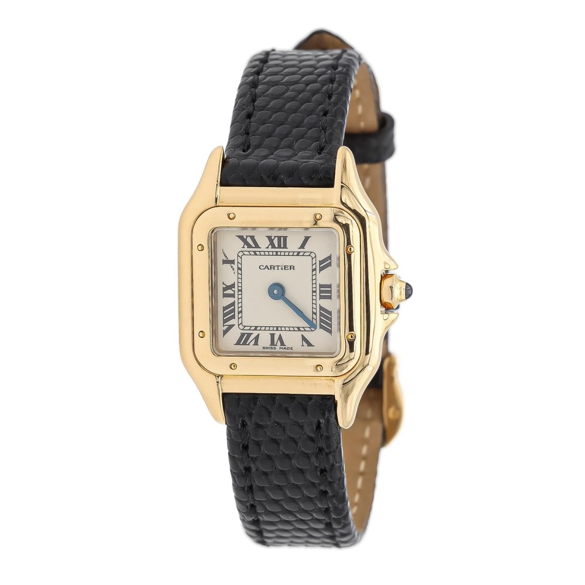 Montre CARTIER "Panthère" en or jaune et cuir - Castafiore