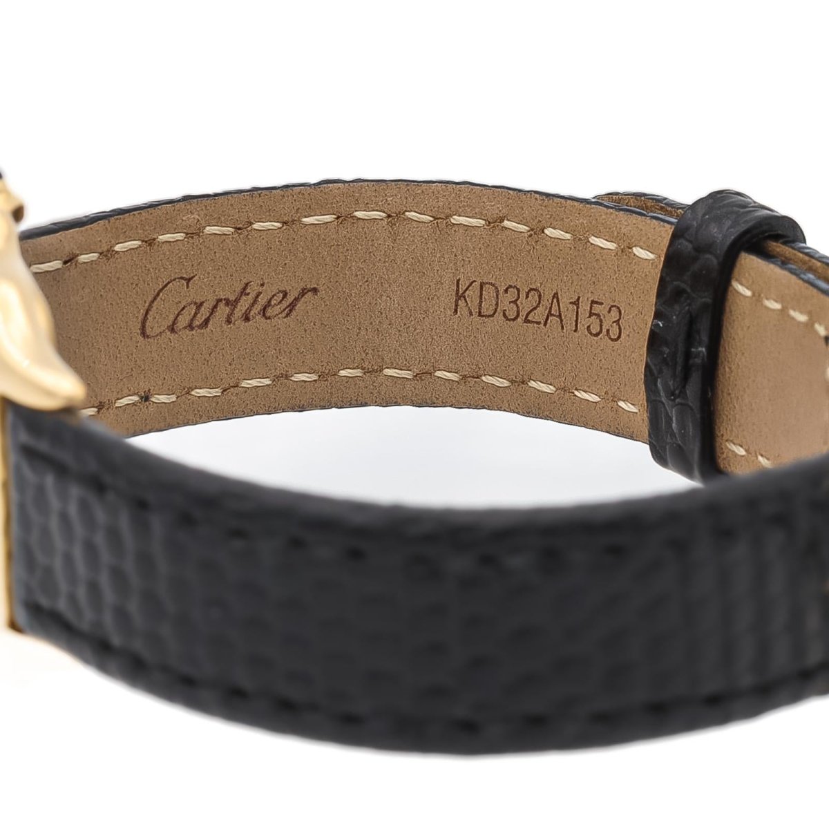 Montre CARTIER "Panthère" en or jaune et cuir - Castafiore