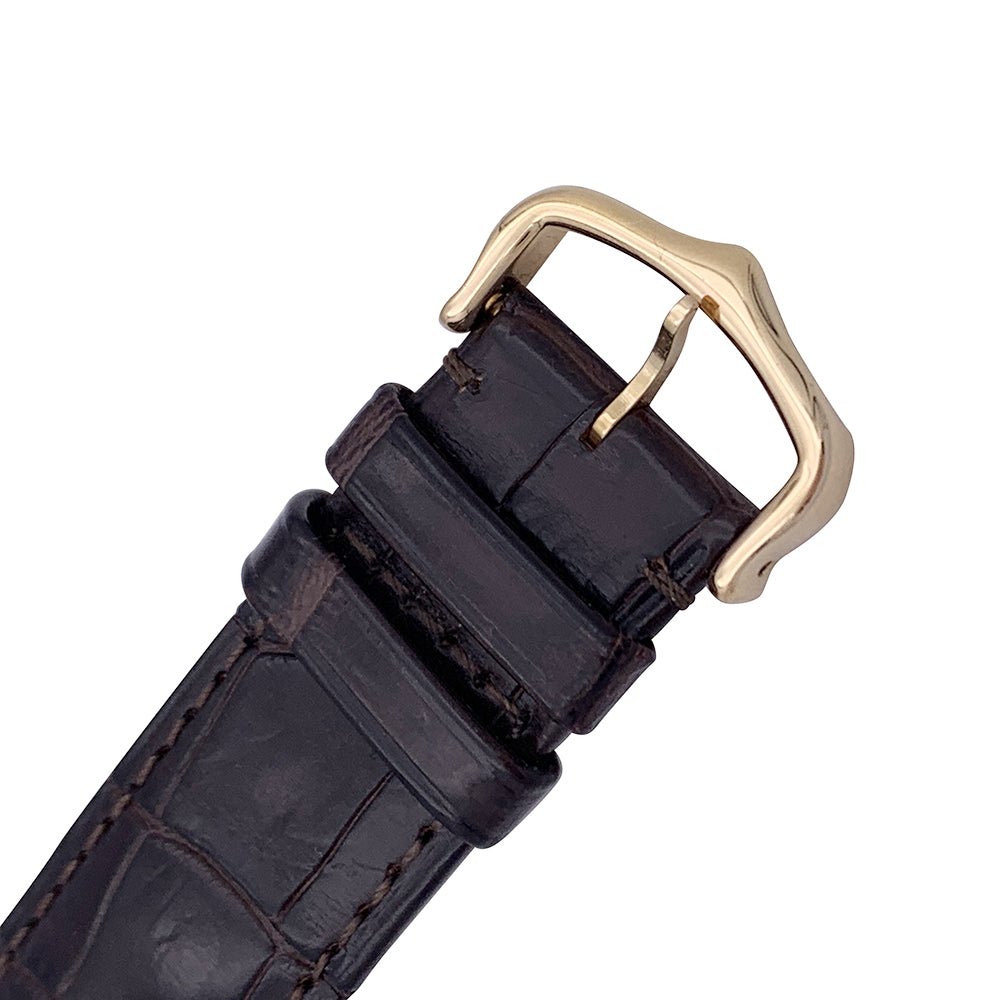 Montre Cartier, "Ronde Louis Cartier", or rose, cuir. - Castafiore