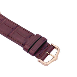 Montre CARTIER "Ronde Solo" or rose, acier et cuir. - Castafiore