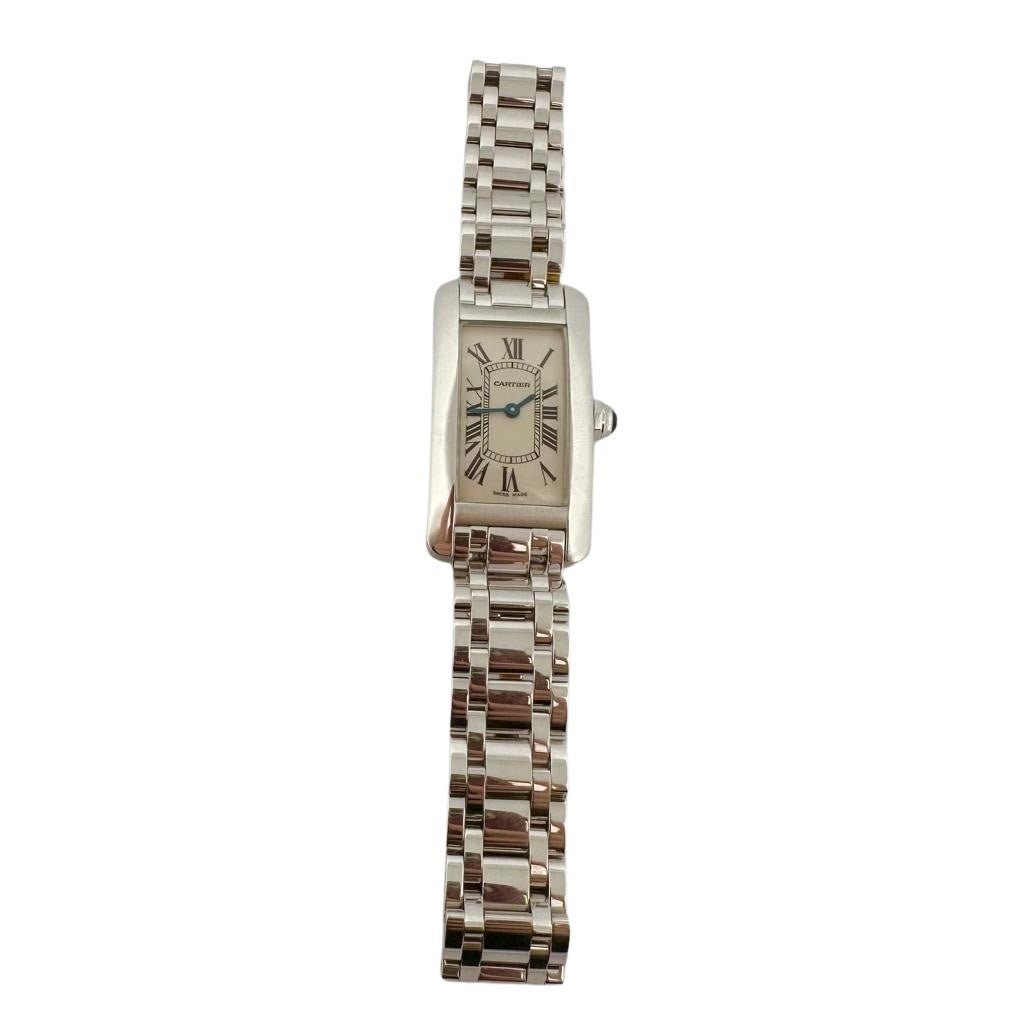 Montre CARTIER Tank américaine en or blanc - Castafiore