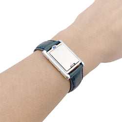 Montre Cartier "Tank basculante" acier, cuir. - Castafiore