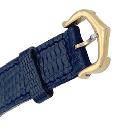 Montre CARTIER "Tank Must" argent plaqué or, cadran laqué bleu. - Castafiore