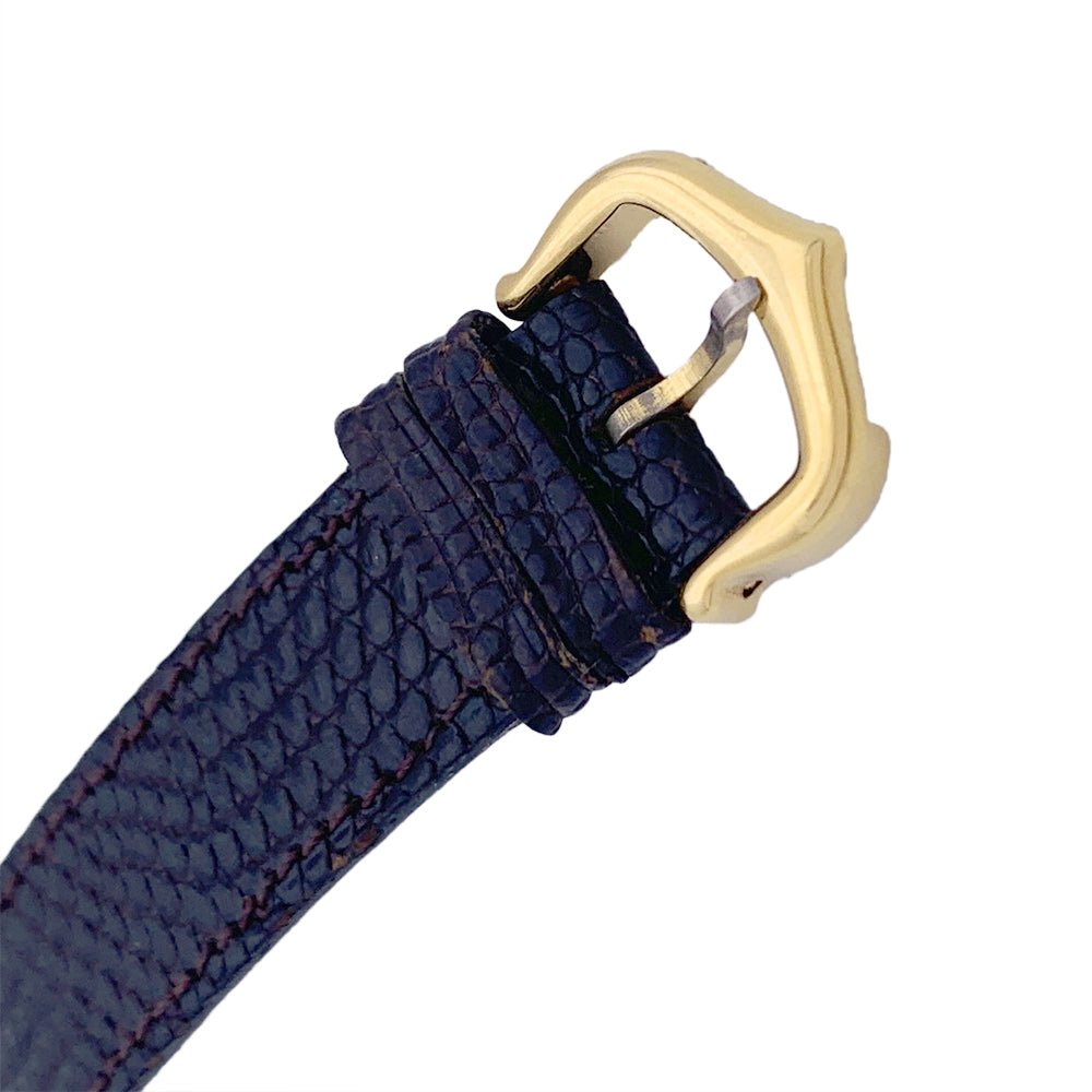 Montre Cartier "Tank Must" argent plaqué or, cadran laqué marron. - Castafiore