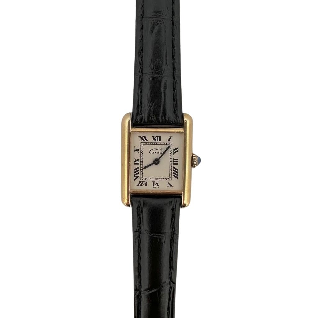 Montre CARTIER Tank Must en plaqué or - Castafiore
