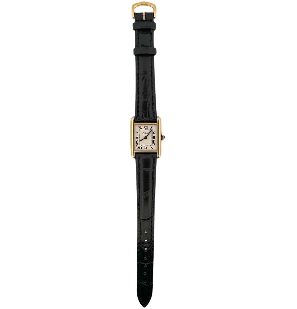 Montre CARTIER Tank Must en plaqué or - Castafiore