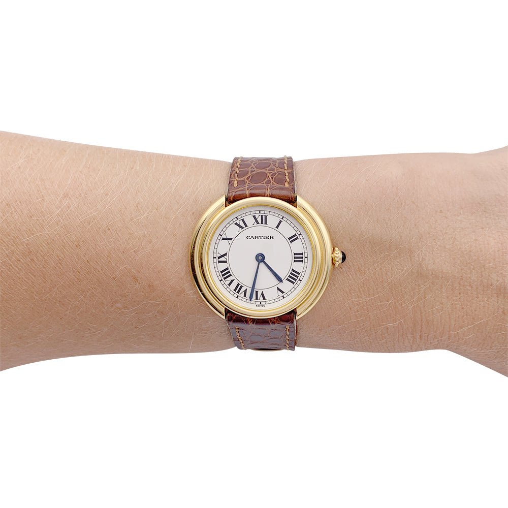 Montre Cartier, "Vendôme", or jaune. - Castafiore