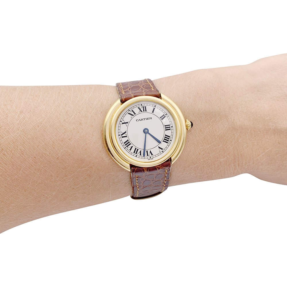 Montre Cartier, "Vendôme", or jaune. - Castafiore