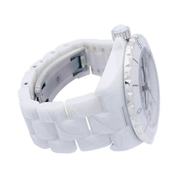 Montre CHANEL "J12" automatique en céramique blanche - Castafiore