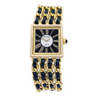 Montre Chanel, "Mademoiselle", or jaune, cuir. - Castafiore