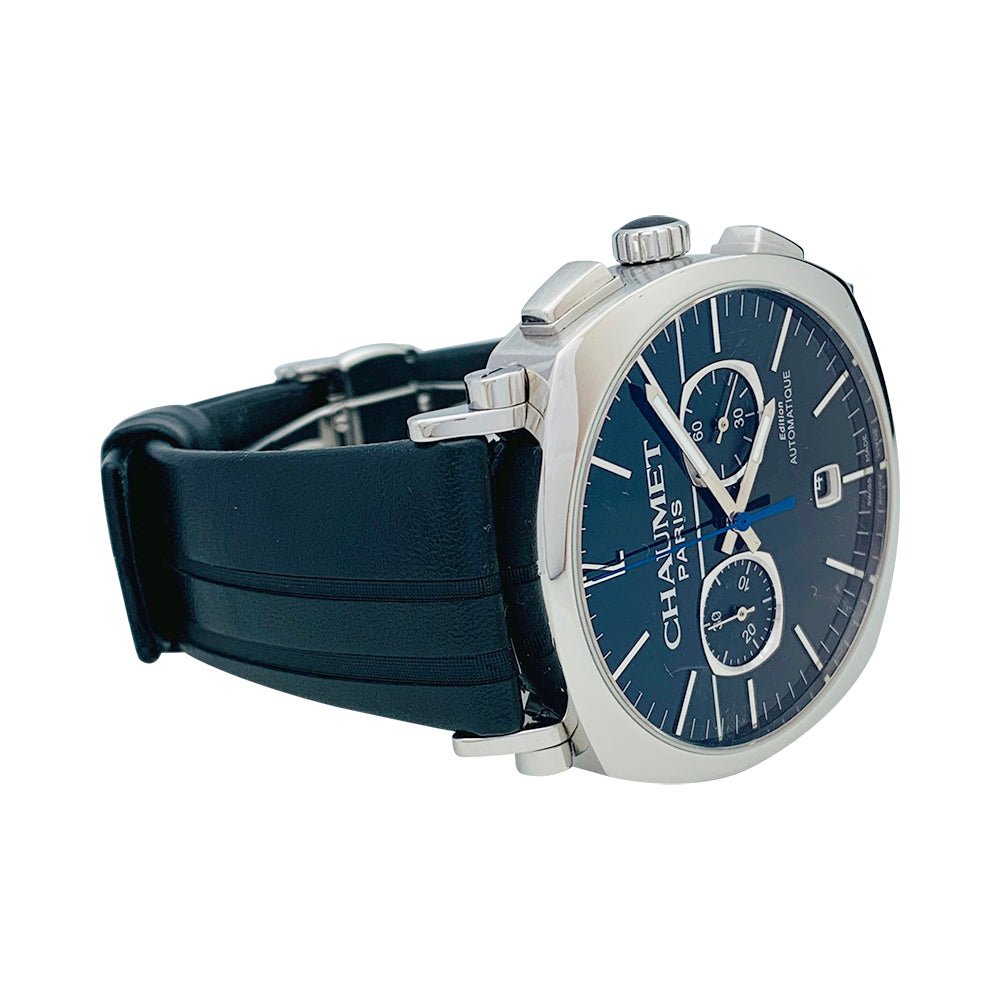 Montre Chaumet "Dandy" en acier, cuir. - Castafiore