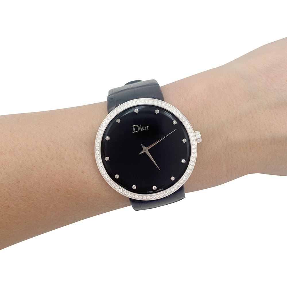 Montre DIOR “La D de Dior” en acier et diamants - Castafiore
