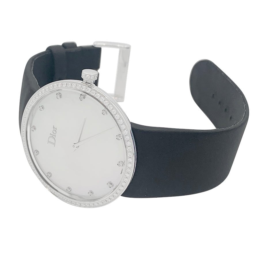 Montre DIOR "La D de Dior" en acier, nacre et diamants - Castafiore