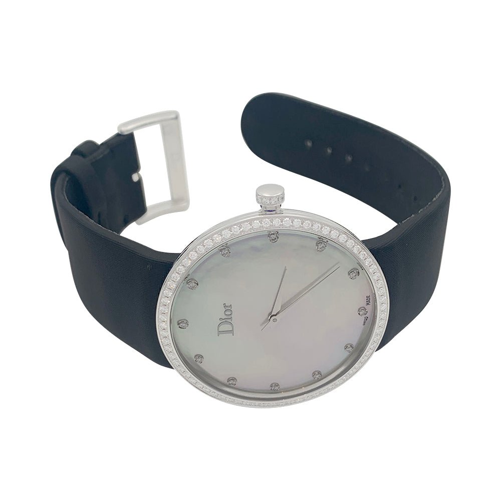 Montre DIOR "La D de Dior" en acier, nacre et diamants - Castafiore