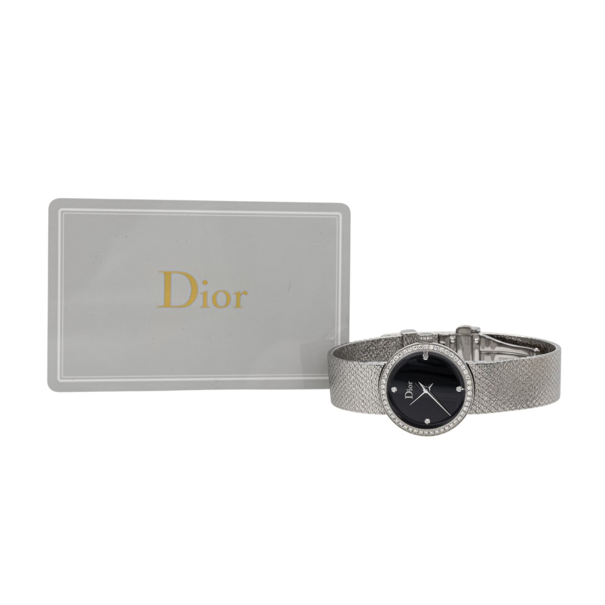 Montre DIOR La D en acier et diamants - Castafiore