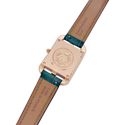 Montre HERMÈS, "Cape Cod", or rose, diamants, cuir. - Castafiore