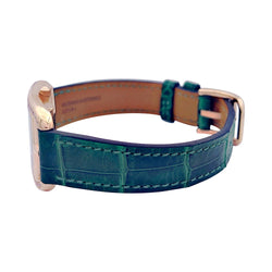 Montre HERMÈS, "Cape Cod", or rose, diamants, cuir. - Castafiore