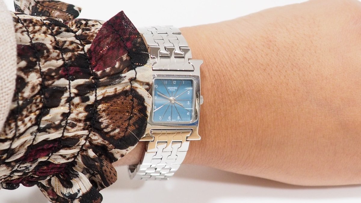 Montre HERMÈS "Heure H" en acier - Castafiore