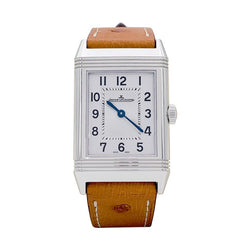 Montre Jaeger Lecoultre, "Reverso Classic",cacier, cuir. - Castafiore