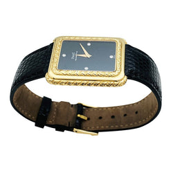Montre Piaget en or jaune, cuir. - Castafiore