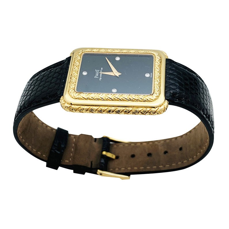 Montre Piaget en or jaune, cuir. - Castafiore