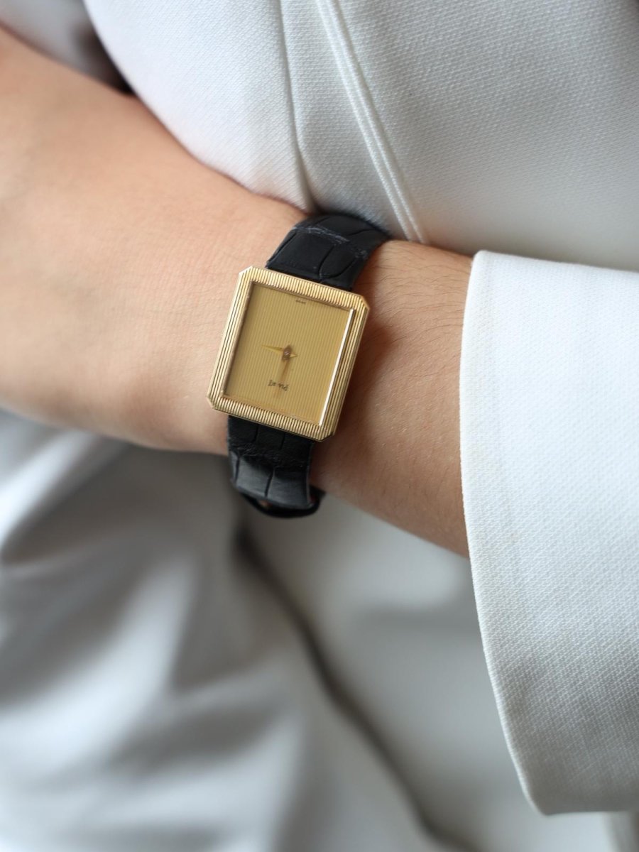 PIAGET watch in yellow gold and leather Castafiore