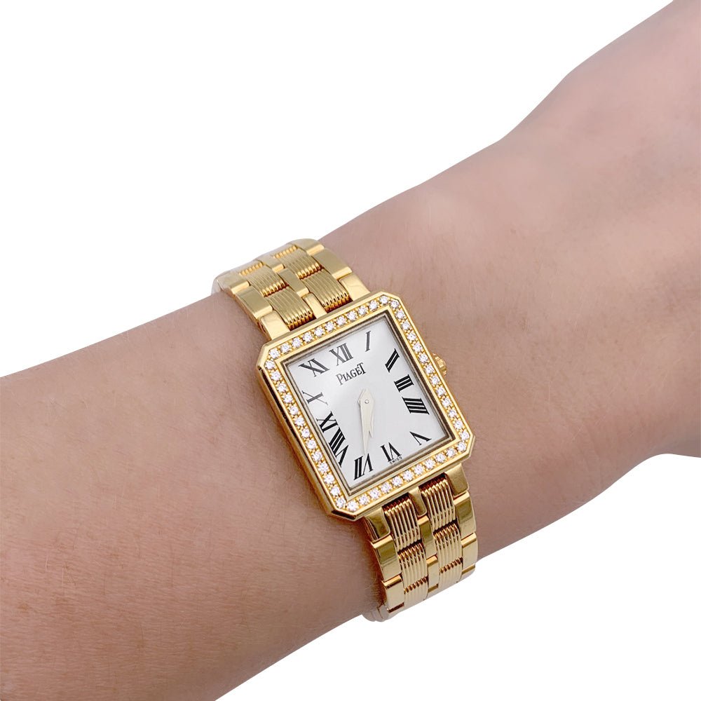 Montre Piaget, "Protocole", or jaune et diamants. - Castafiore