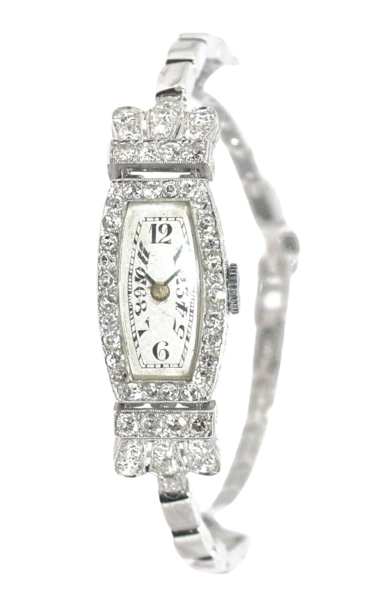 Montre Platine et Diamants 1930 - Castafiore