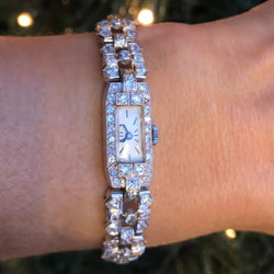 Montre platine et diamants 1930 - Castafiore