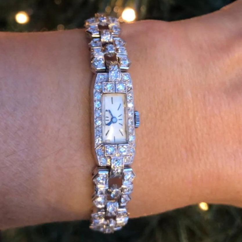 Montre platine et diamants 1930 - Castafiore