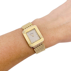 Montre Poiray, "Ma Première", or jaune, plaqué or, acier - Castafiore