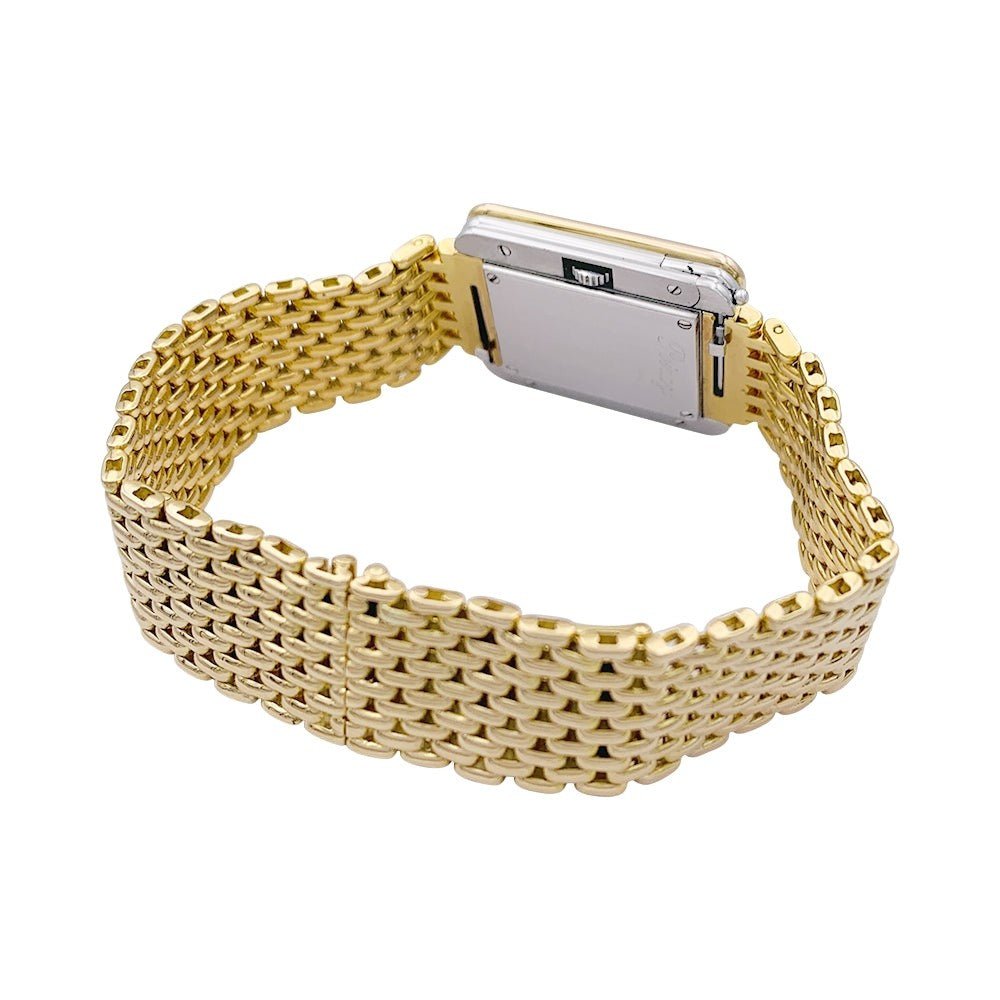 Montre Poiray, "Ma Première", or jaune, plaqué or, acier - Castafiore