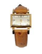 Montre rectangle or jaune 18k mécanique datant vers 1950 - Castafiore