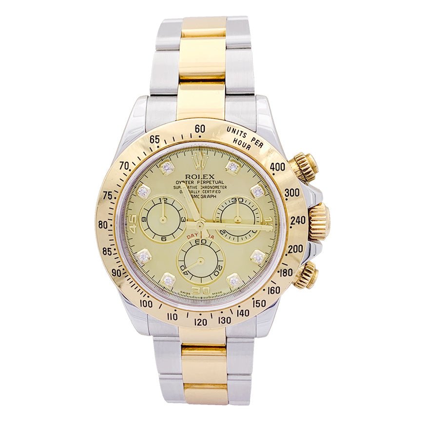 Montre ROLEX, "Cosmograph Daytona", or jaune et acier - Castafiore