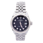 Montre Rolex "Datejust", acier, or blanc et diamants. - Castafiore