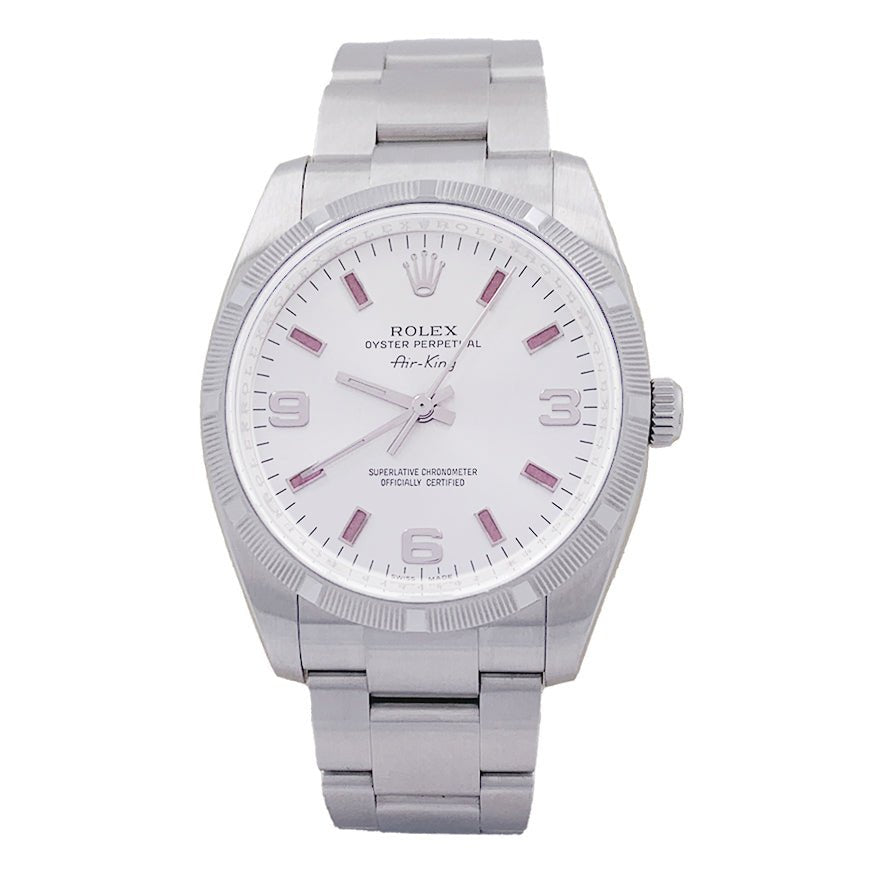 Montre ROLEX "Oyster Perpetual Air-King" en acier - Castafiore