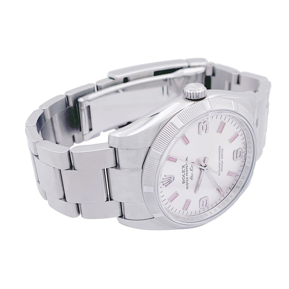 Montre ROLEX "Oyster Perpetual Air-King" en acier - Castafiore