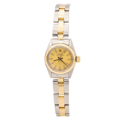 Montre ROLEX "Oyster Perpetual" en acier et or jaune - Castafiore