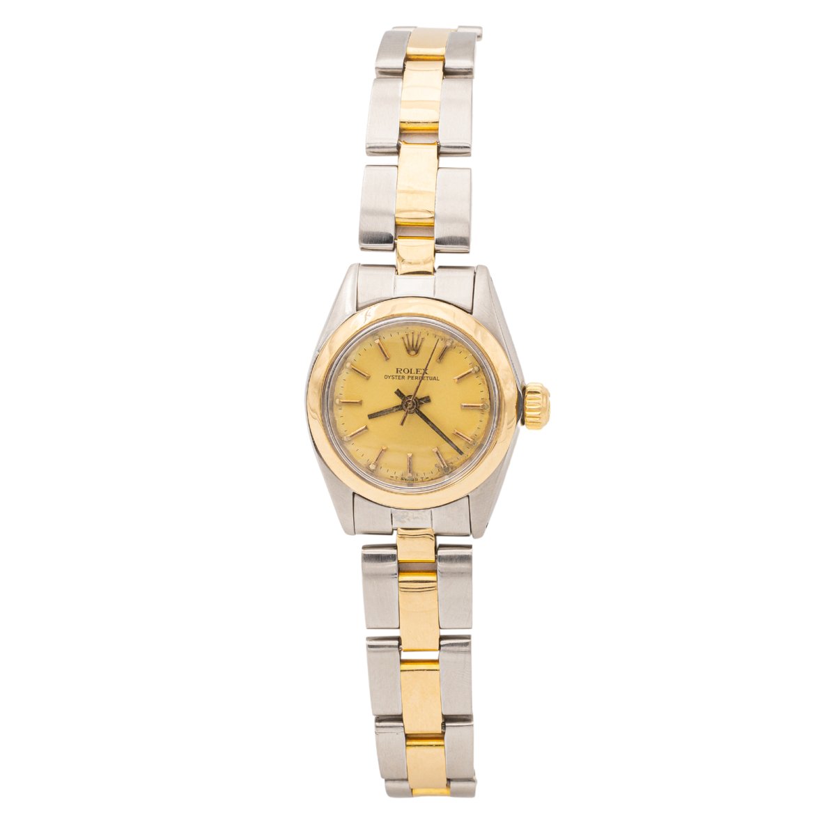 Montre ROLEX "Oyster Perpetual" en acier et or jaune - Castafiore