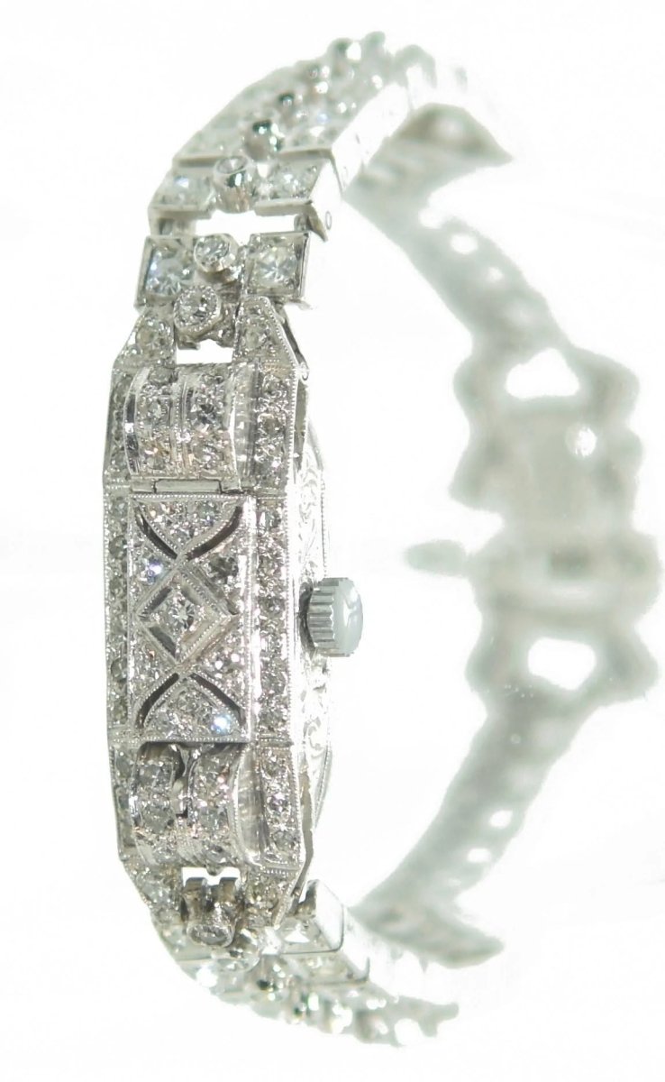 Montre secrète platine et or gris - Castafiore