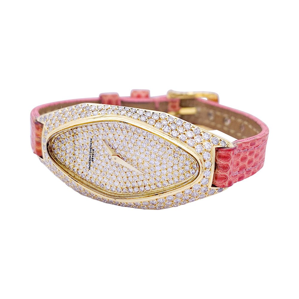 Montre VACHERON CONSTANTIN, or jaune et diamants. - Castafiore