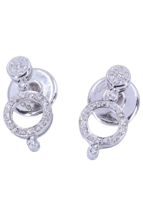 Paire de boucles d'oreilles ANTONINI en or blanc et diamants - Castafiore