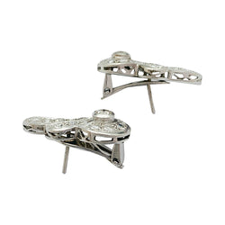 Paire de boucles d'oreilles Art Déco en platine - Castafiore