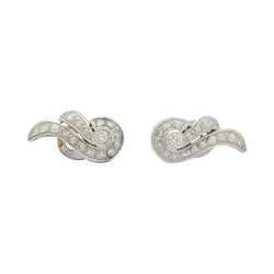 Paire de boucles d'oreilles Art Déco en platine - Castafiore
